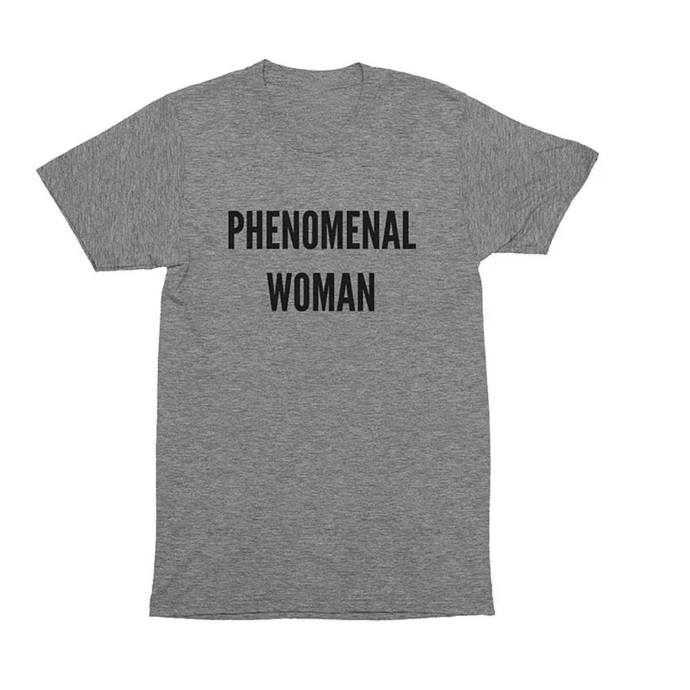 Gray and Black Short Sleeve Tee